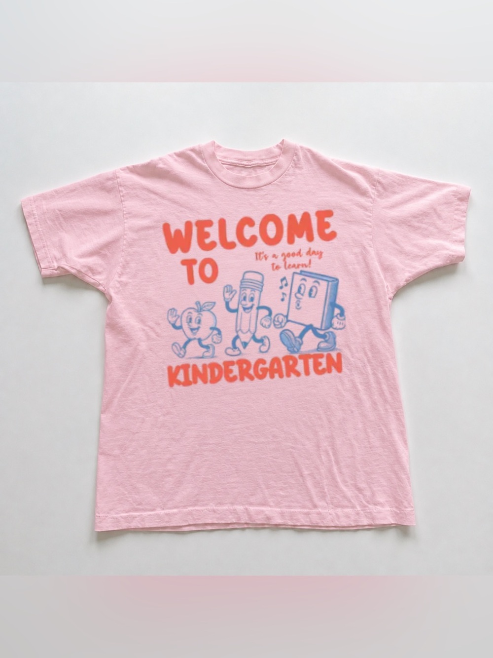 Light Pink "Welcome to Kindergarten" Graphic Tee